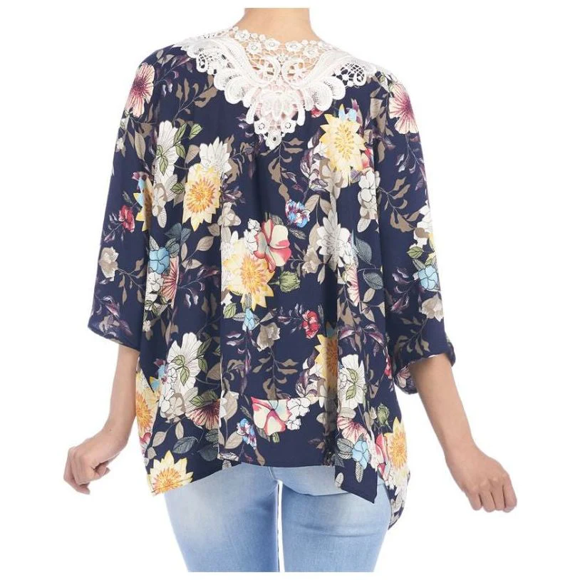 CoCo & Carmen Lexi Floral Lace Collar Cardigan (22109092A) - Image 3