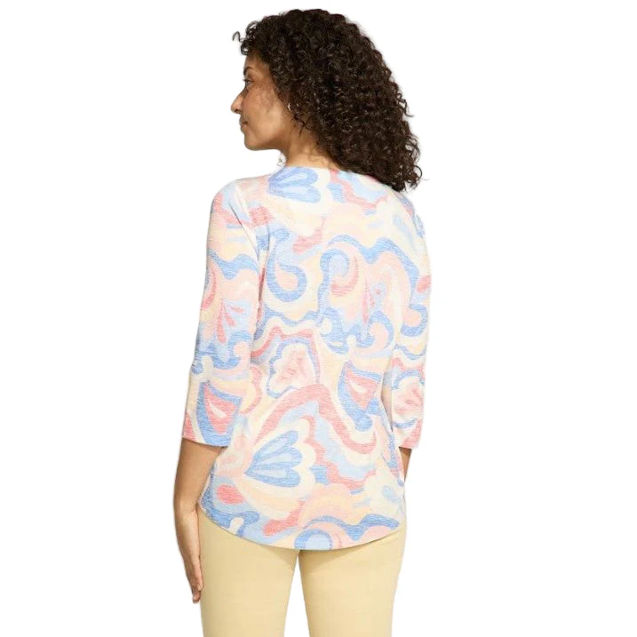 FDJ French Dressing Groovy Print Boat Neck Top - Image 3