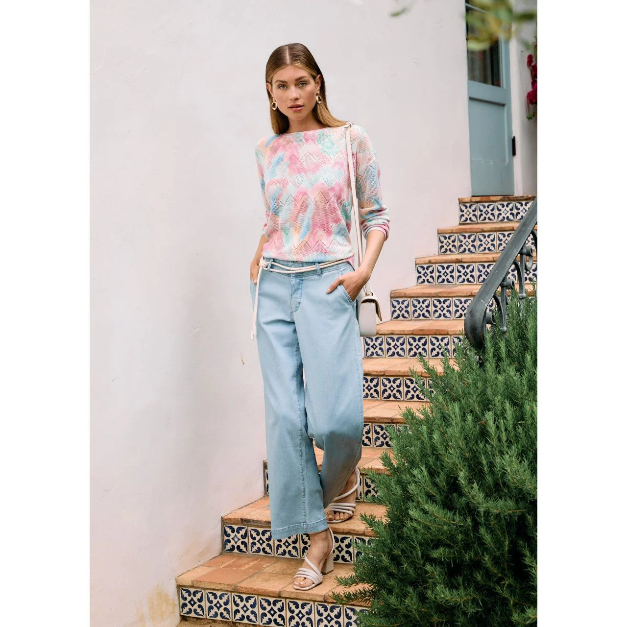 FDJ French Dressing Pointelle Grand Floral Print Sweater - Image 4