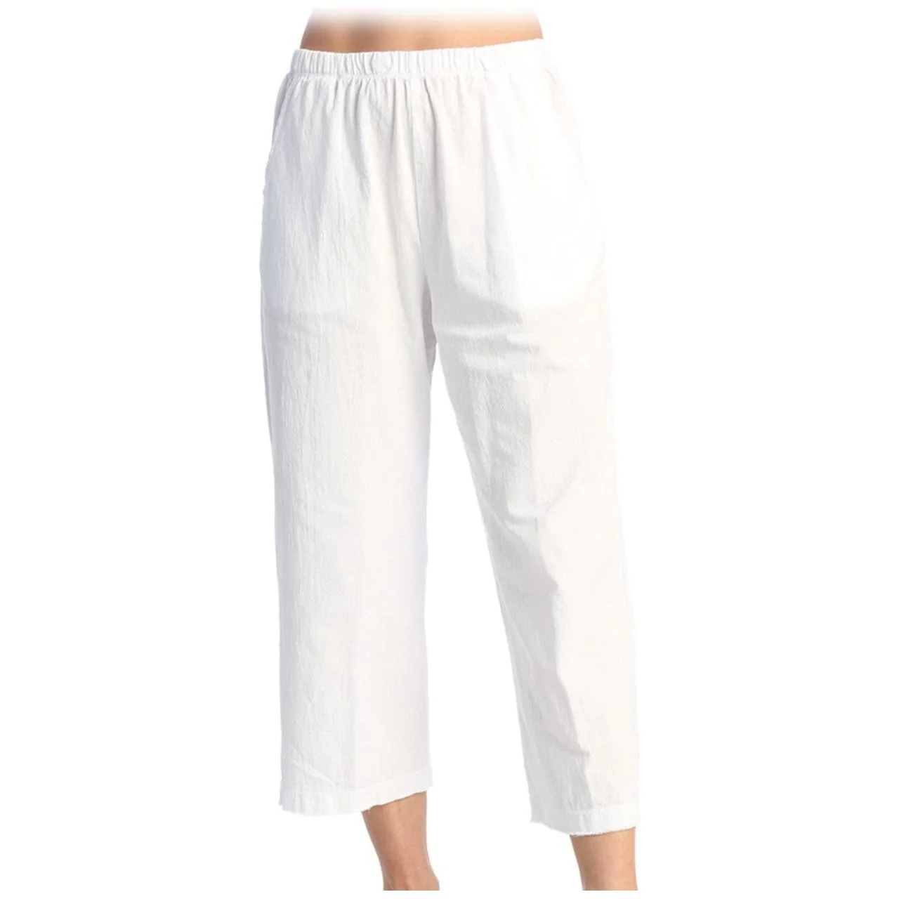 Jess & Jane Mineral Washed Cotton Gauze Crop Pants with Pockets (Multiple Colors) (M107) - Image 3