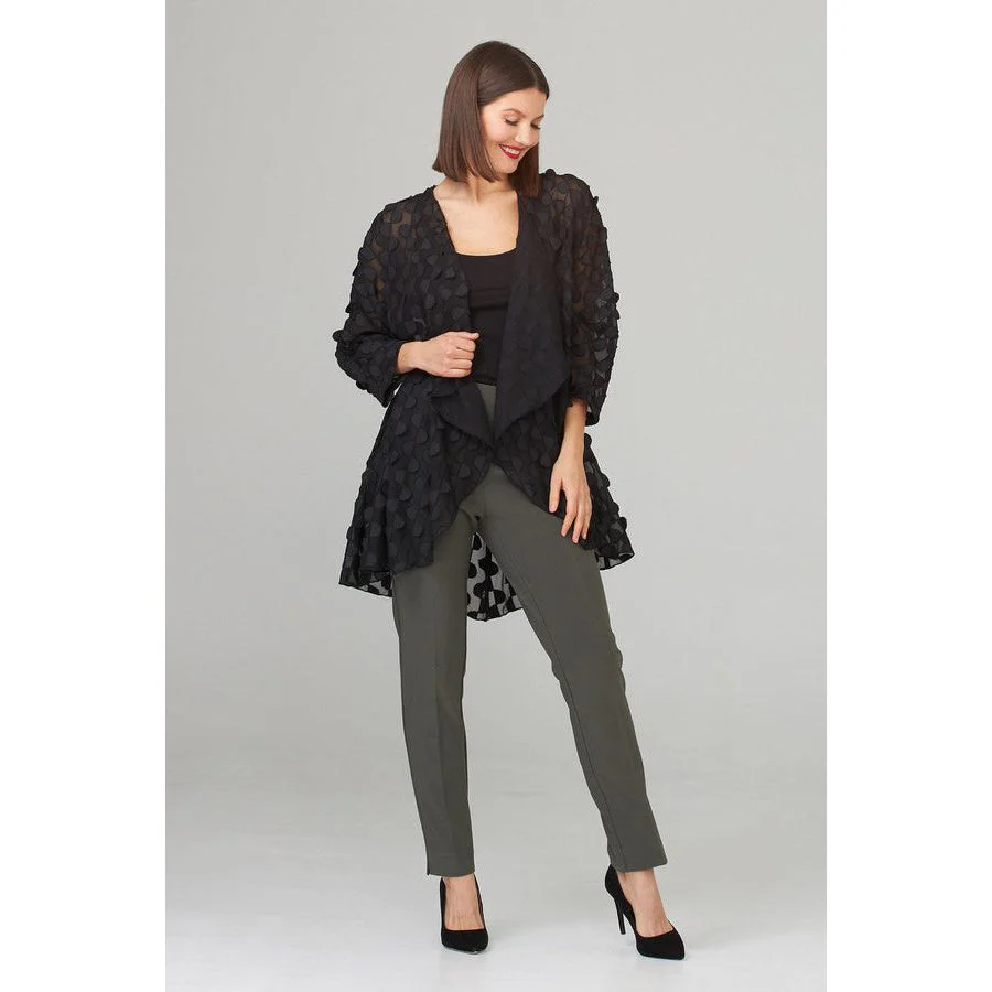 Joseph Ribkoff Pull-On High Waisted Pant (144092) AVOCADO - Image 4