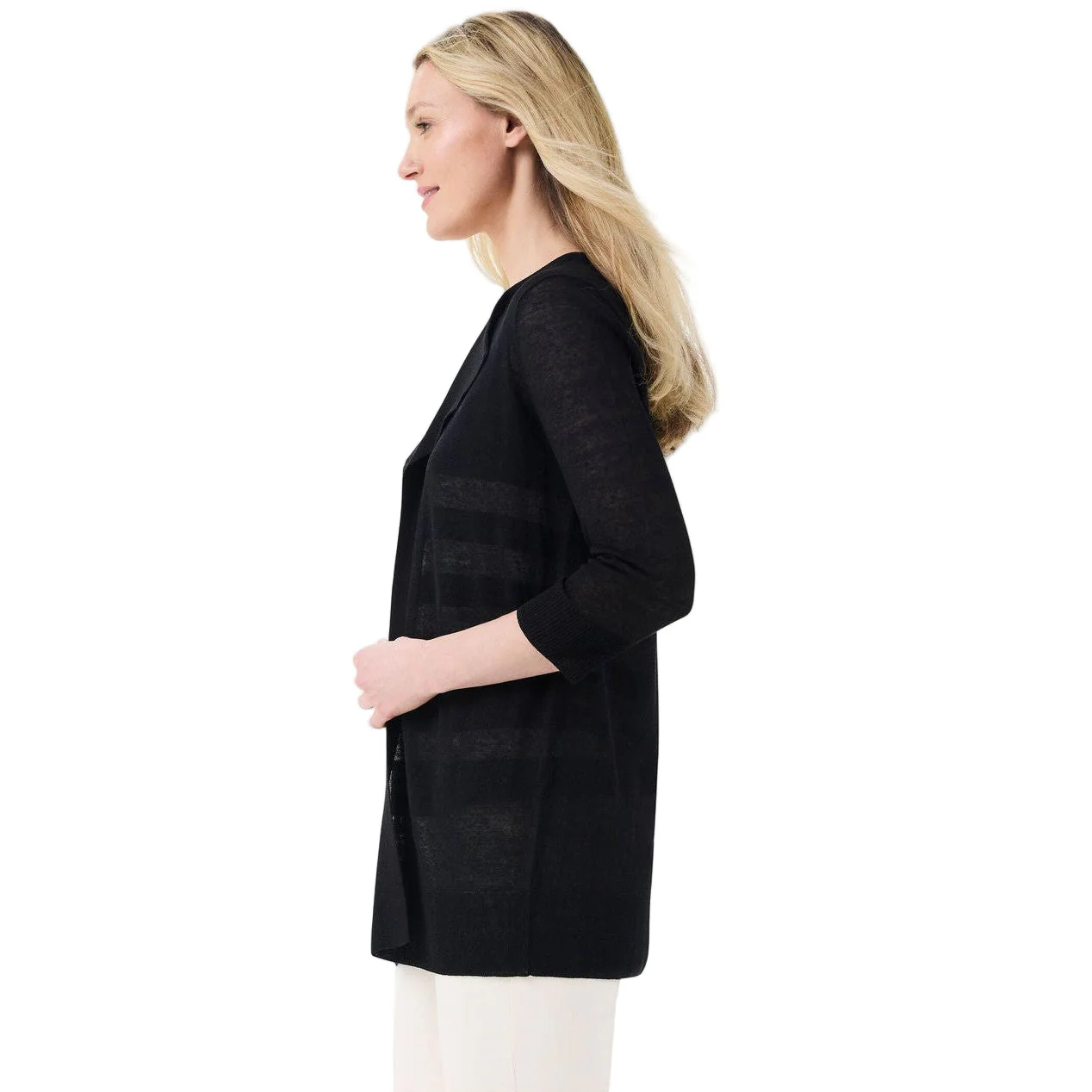 Nic & Zoe Featherweight Flyaway Black Cardigan - Image 3
