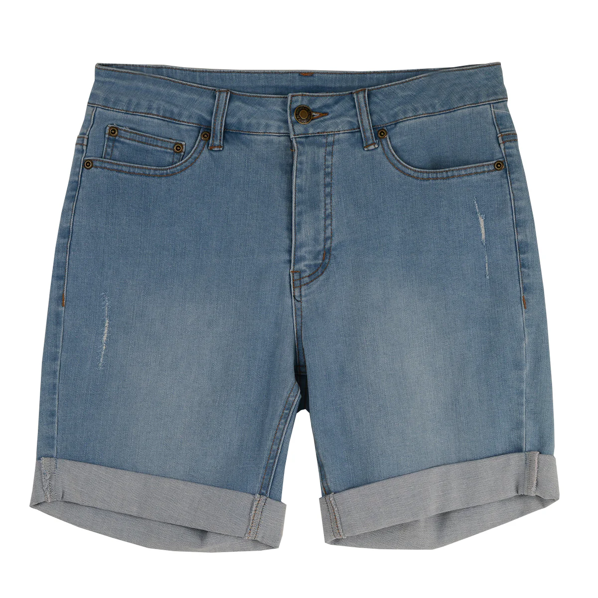 Slimsation Boyfriend 5 Pocket Roll Cuff Shorts (3 Colors) (M22702WM) - Image 3