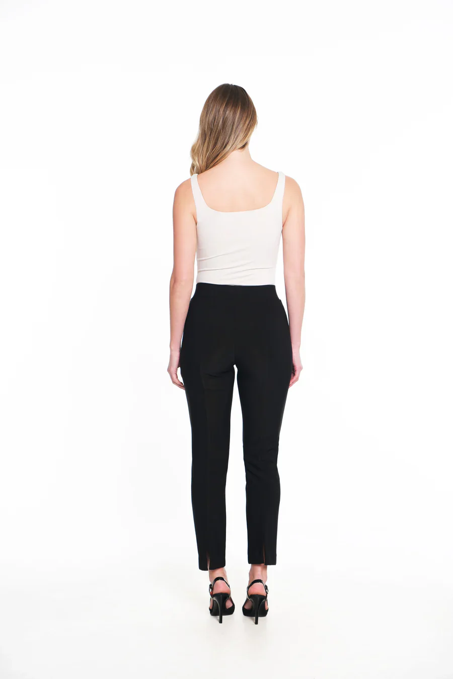 Ali Miles  Knit Pull-On Back Slits Pants (Multiple Colors)(K14206PM) - Image 4