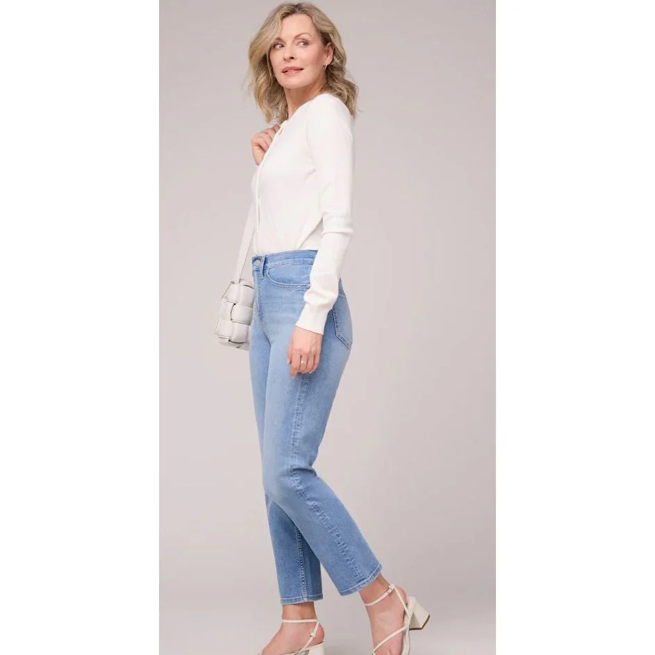 Yoga Jeans Chloe Straight Leg Jeans (2560) SURFBLU - Image 3